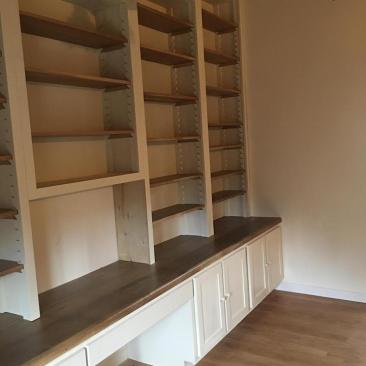 Bookcase, Wood Shelving Unit, Custom Built-Ins, Desk, Cabinets, Adjustable Shelves, Book Shelf, Storage, Wall Unit, Skaggs Creek Wood Shop